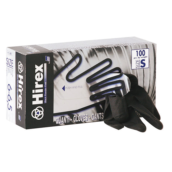GUANTI HIREX POWDER FREE BLACK M X100